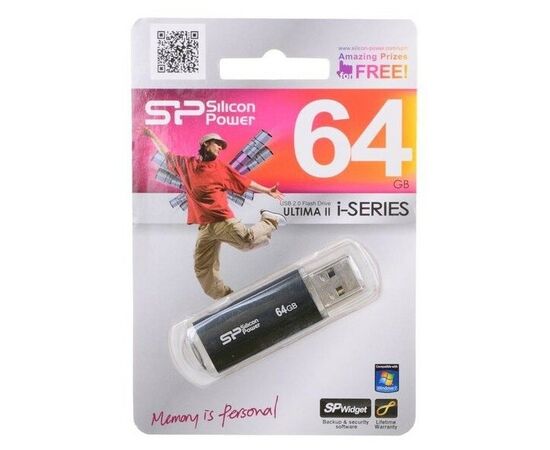  USB  64GB  Silicon Power  Ultima U02  чёрный 