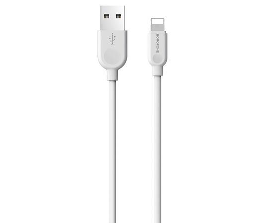  Кабель USB BOROFONE BX14 LinkJet USB - Lightning, 2.4А, 3 м, белый 
