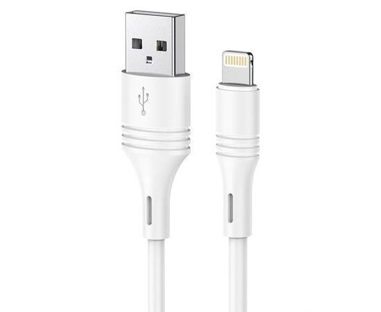  Кабель USB BOROFONE BX43 CoolJoy USB - Lightning, 2.4А, 1 м, белый 