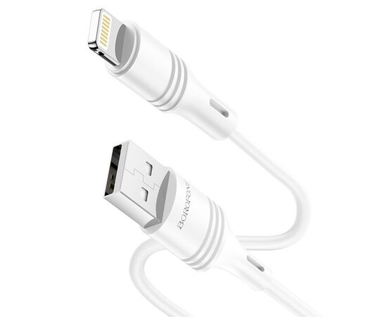  Кабель USB BOROFONE BX43 CoolJoy USB - Lightning, 2.4А, 1 м, белый 