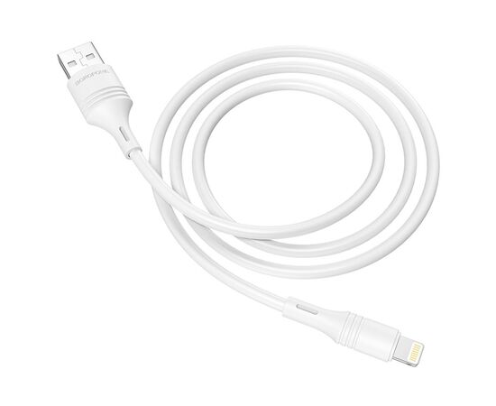  Кабель USB BOROFONE BX43 CoolJoy USB - Lightning, 2.4А, 1 м, белый 