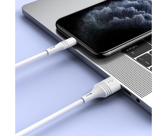  Кабель USB BOROFONE BX43 CoolJoy USB - Lightning, 2.4А, 1 м, белый 