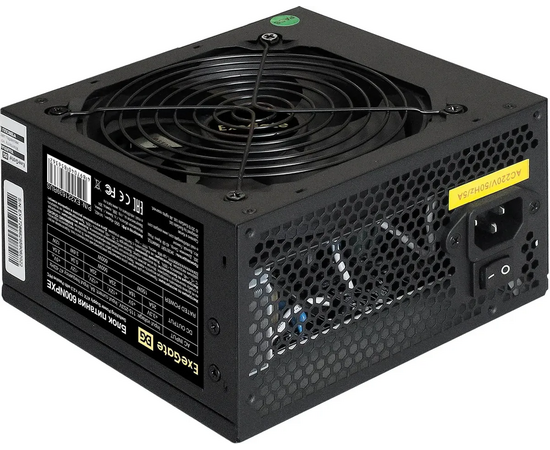  Блок питания ExeGate 600NPXE EX221639RUS-PC 600W (ATX, PPFC, PC, 12cm fan, 24pin, 2x(4+4)pin, 2xPCI-E, 5xSATA, 3xIDE, black) 
