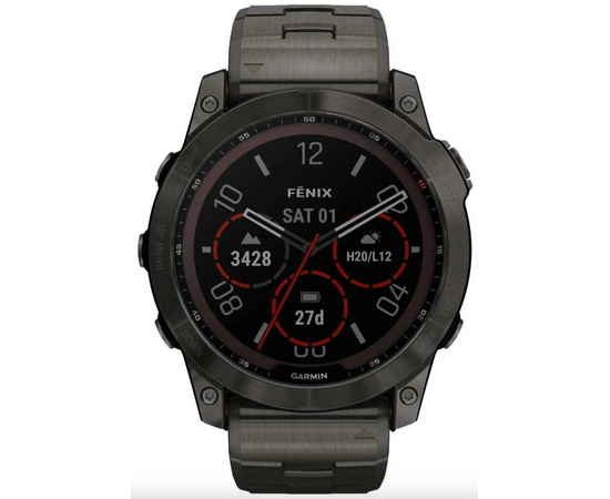  Smart-часы Garmin Fenix 7X Sapphire Solar (010-02541-10) Carbon Gray DLC Ti w/Black Band NA 