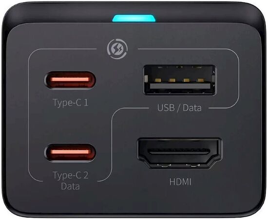  СЗУ Baseus GaN5 Pro CCGP110201 Desktop Fast Charger 1U+2C+HDMI 67W with 1.5m power cord EU Black 