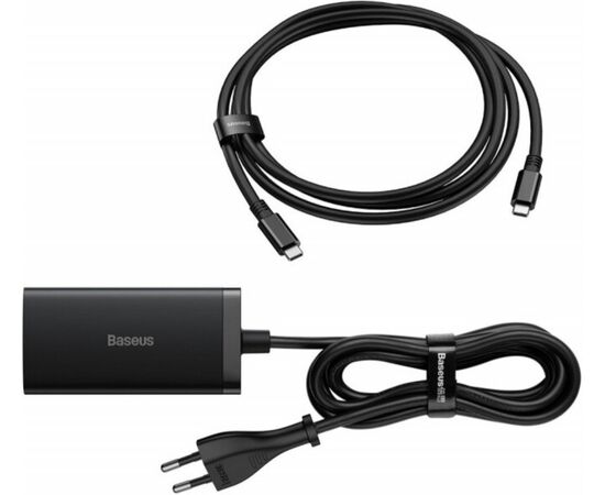  СЗУ Baseus GaN5 Pro CCGP110201 Desktop Fast Charger 1U+2C+HDMI 67W with 1.5m power cord EU Black 