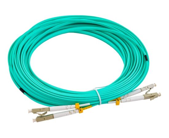  Патч-корд Hyperline FC-D2-503-LC/PR-LC/PR-H-15M-LSZH-AQ волоконно-оптический MM 50/125(OM3), LC-LC, duplex, 10G/40G, LSZH, 15 м 