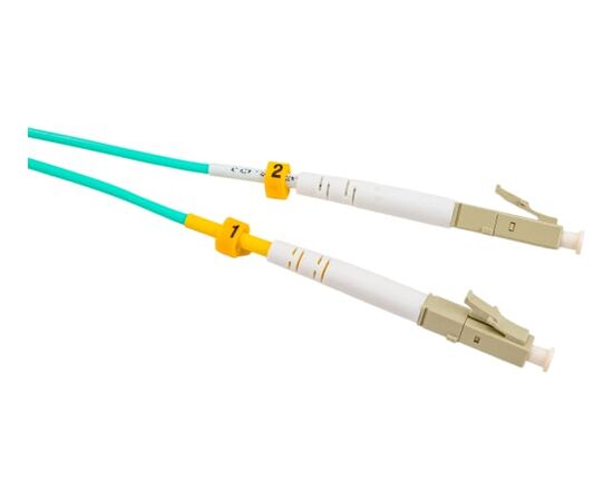  Патч-корд Hyperline FC-D2-503-LC/PR-LC/PR-H-15M-LSZH-AQ волоконно-оптический MM 50/125(OM3), LC-LC, duplex, 10G/40G, LSZH, 15 м 