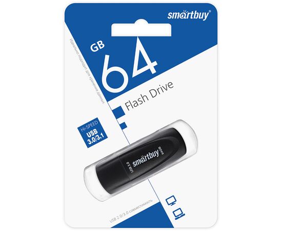  Флэш накопитель USB 64 Гб Smart Buy Scout 3.1 (black) (226161) 