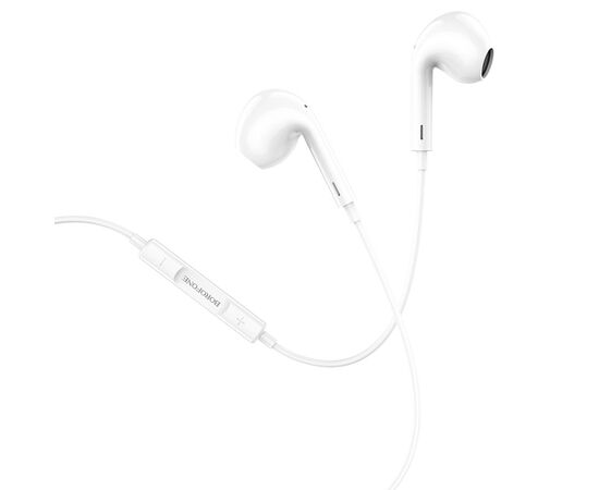  Проводные наушники BOROFONE BM30 Max Acoustic, Lightning, 1.2 м, белый 