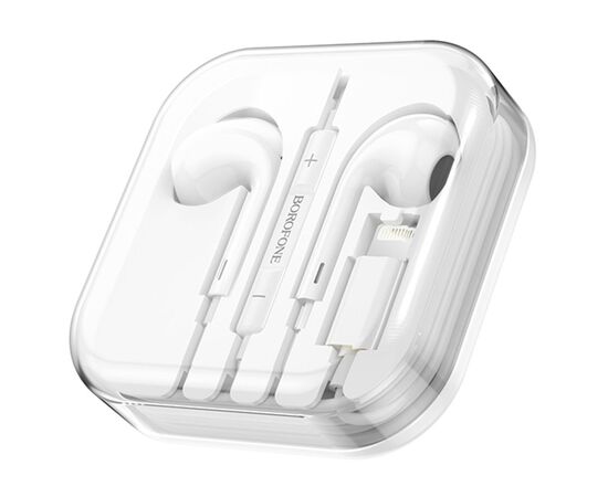  Проводные наушники BOROFONE BM30 Max Acoustic, Lightning, 1.2 м, белый 