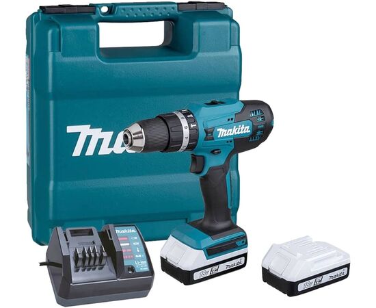  Дрель-шуруповерт Makita HP488D002 18Вт аккум. патрон быстрозажимной (кейс в комплекте) 