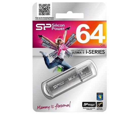  USB  64GB  Silicon Power  Ultima II  серебро 
