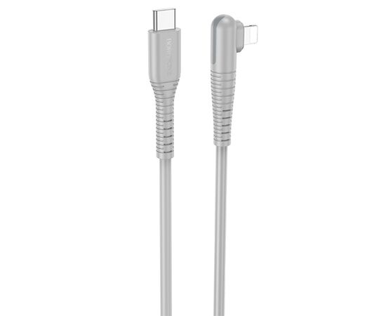  Кабель USB-C BOROFONE BX105 Corriente Type-C - Lightning, 27W, 1 м, серый 