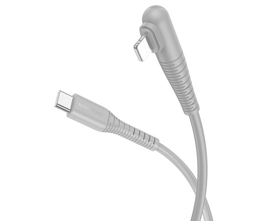 Кабель USB-C BOROFONE BX105 Corriente Type-C - Lightning, 27W, 1 м, серый 
