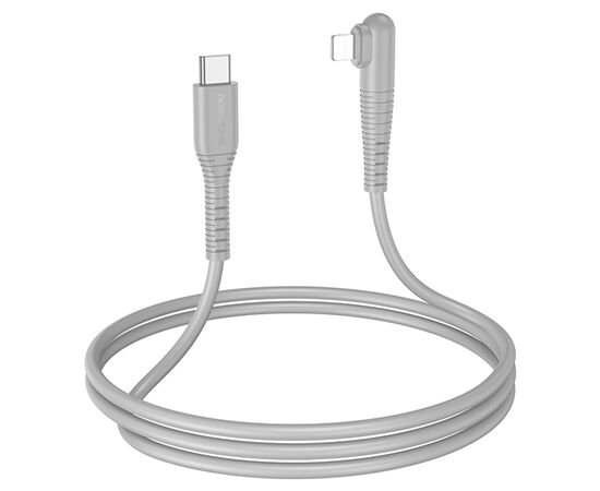  Кабель USB-C BOROFONE BX105 Corriente Type-C - Lightning, 27W, 1 м, серый 