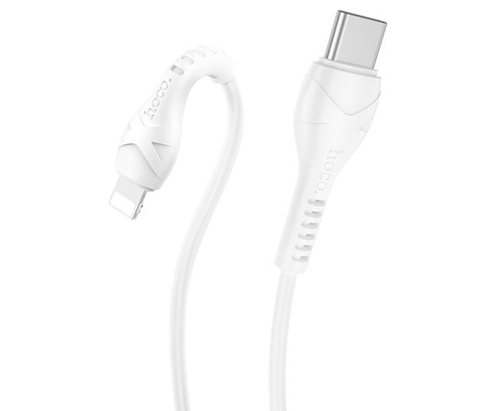  Кабель USB-C HOCO X37 Cool Type-C - Lightning, 1 м, белый 