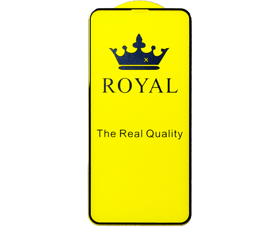  Защитное стекло ROYAL для iPhone 6/6s, Full Glue 2.5D, прозрачный+белая рамка 