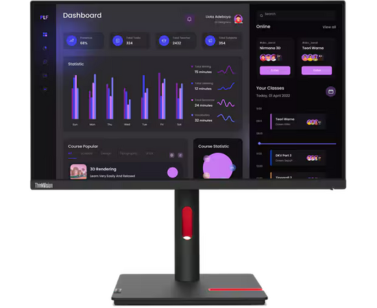  Монитор Lenovo ThinkVision T24i-30 (63CFMATXUK) 1920x1080, IPS, 1хHDMI, черный 