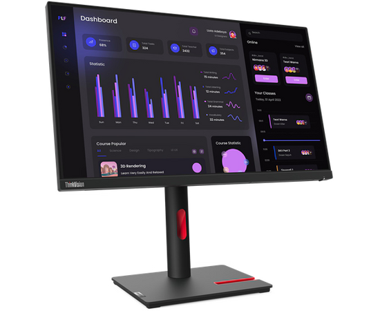  Монитор Lenovo ThinkVision T24i-30 (63CFMATXUK) 1920x1080, IPS, 1хHDMI, черный 