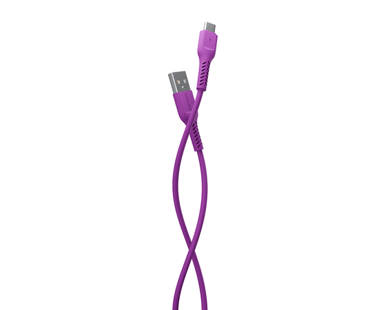  Дата-кабель USB 2.0A для Type-C More choice K16a TPE 1м (Purple) 