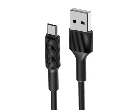  Дата-кабель USB 2.0A для micro USB Borofone BX1 TPE 1м (Black) 