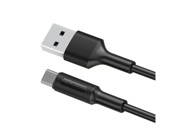  Дата-кабель USB 2.0A для micro USB Borofone BX1 TPE 1м (Black) 