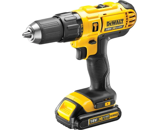  Дрель-шуруповерт DeWalt DCD776S2-ZA аккумуляторный с АКК и ЗУ 300Вт патрон быстрозажимной (кейс в комплекте) 