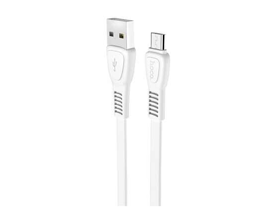  Дата-кабель USB 2.4A для micro USB Hoco X40 Noah TPE 1м (White) 