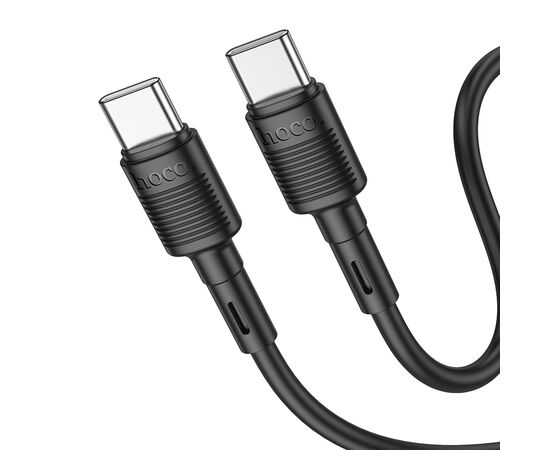  Дата-кабель USB 3.0A 60W для Type-C Type-C Hoco X83 ПВХ 1м (Black) 