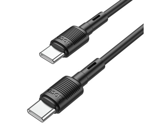  Дата-кабель USB 3.0A 60W для Type-C Type-C Hoco X83 ПВХ 1м (Black) 