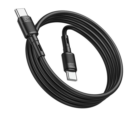  Дата-кабель USB 3.0A 60W для Type-C Type-C Hoco X83 ПВХ 1м (Black) 