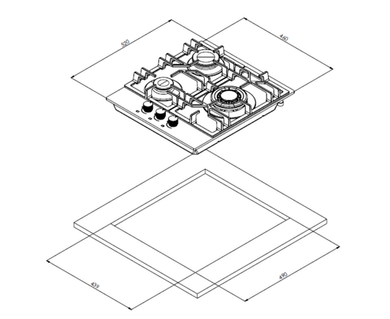  Варочнаяе поверхность Weissgauff HG 430 BGV 