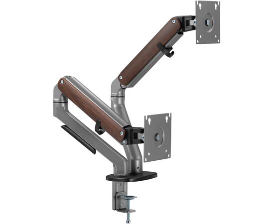  Кронштейн для мониторов Ultramounts UM735WD серый/коричневый 17"-27" макс.7кг крепление к столешнице поворот и наклон 