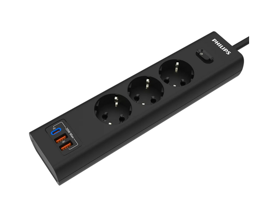  Сетевой фильтр Philips CHP4336BB/51 3м (3 розетки) черный (коробка) 