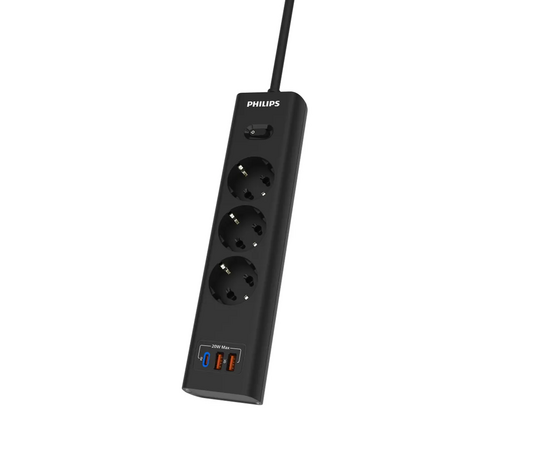  Сетевой фильтр Philips CHP4336BB/51 3м (3 розетки) черный (коробка) 