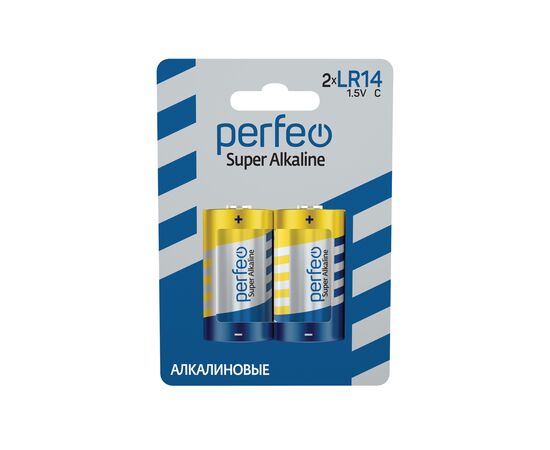  Батарейка Perfeo LR14/2BL Super Alkaline 
