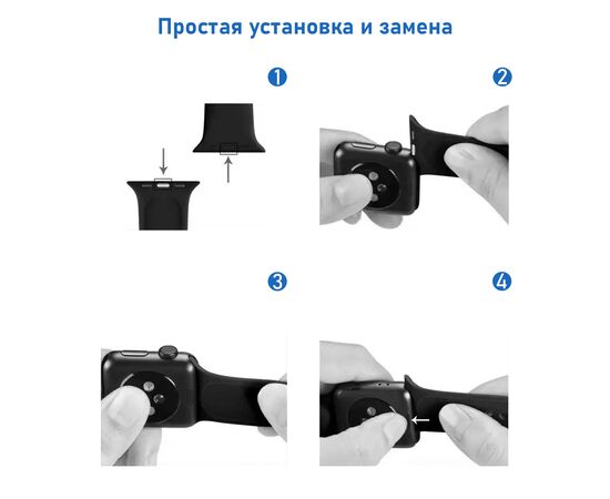  Ремешок силиконовый Great Case Sport для Apple Watch 42/44/45/49 мм, 235мм, на кнопке, лавандовый (46) 