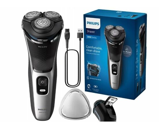  Бритва роторная Philips S3143/00 черный/серебристый 