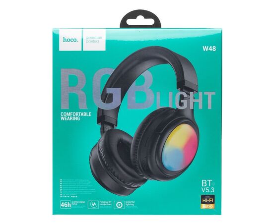  Bluetooth-наушники полноразмерные Hoco W48 Focus (black) (229403) 