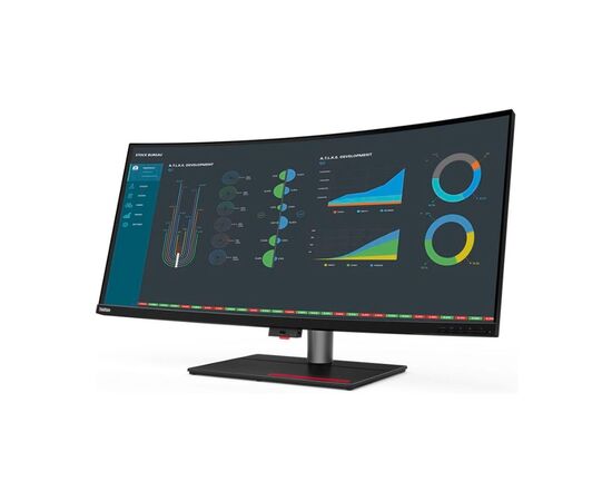  Монитор Lenovo P40w-20 (62C1GAR6CB) Black/Red Curved 2500R, 39.7" 21:9, IPS, 5120 x 2160, 4ms, 300cd, 75Hz, 1xHDMI, 1xDP, 2xThunderbolt, 4xUSB, USB-C 
