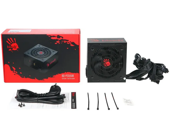  Блок питания BLOODY BD-PS550B, 550Вт, 120мм, черный, retail 