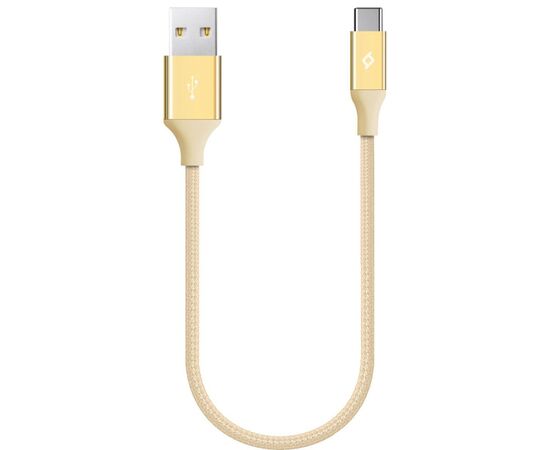  Дата-кабель TEC TypeC 0.3m alum золото 