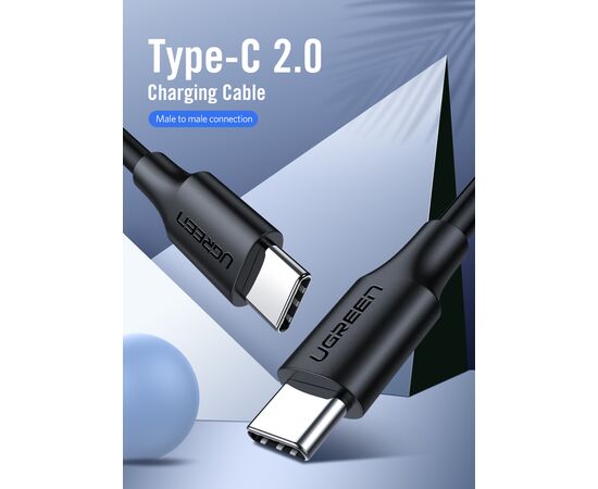  Кабель UGreen US286 (50997) USB 2.0 Type C to Type C Cable Nickel Plating 1 м черный 
