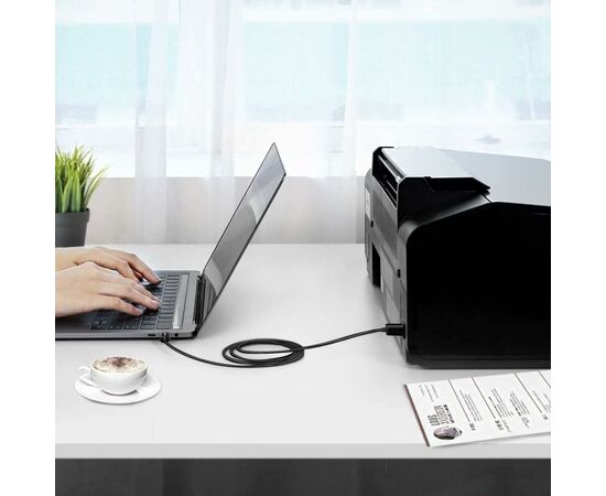  Кабель UGREEN US241 50446 USB-C 2.0 To USB-B 2.0 Print Cable 2m Black 