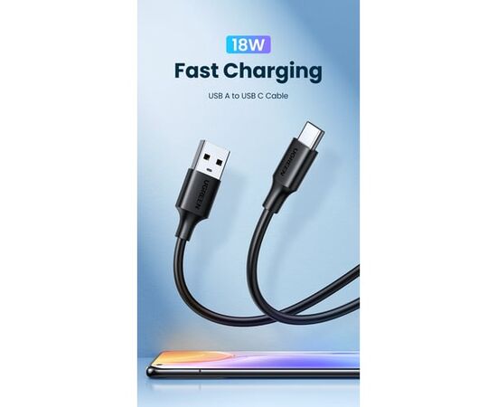  Кабель UGREEN US287 60826 USB 2.0 to USB-C date cable 3m Black 