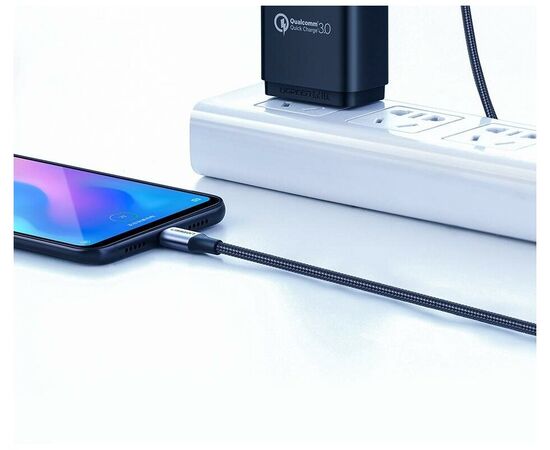  Кабель UGREEN US288 60408 USB-A 2.0 to USB-C Cable Nickel Plating Aluminum Braid 3m Space Gray 