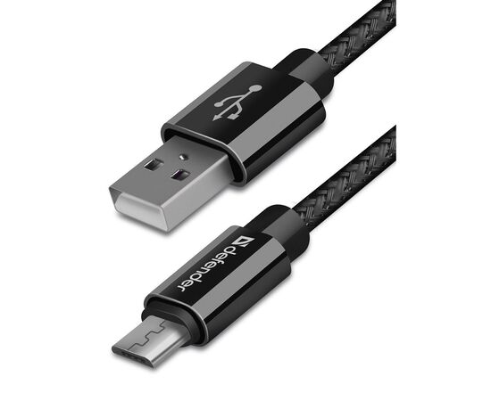  Кабель Defender USB08-03T (87802) USB2.0 to Micro-USB 1м black 