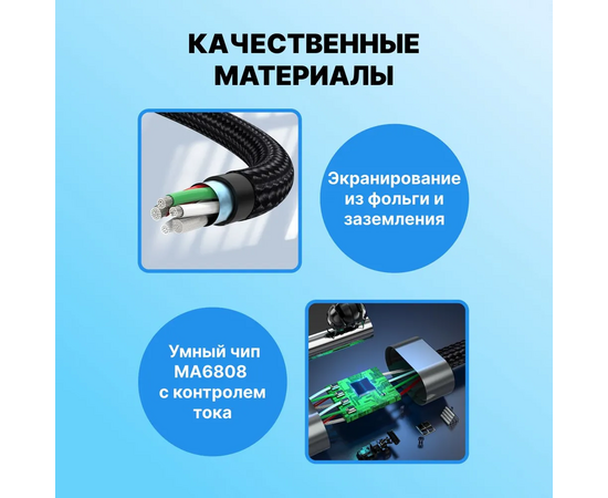  Кабель Vention CQOHF USB-CM х 2/USB 2.0 AM 1м 