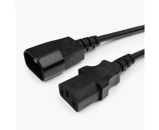  Кабель питания GoPower 00-00024537 C14 (m)-C13 (f) 1.8м ПВХ удлинитель черный 1/10/100 